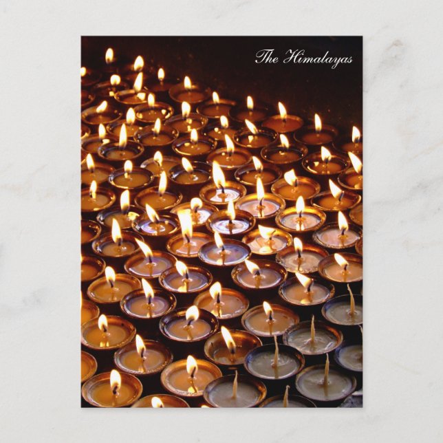 Butter Lamps offerings, prayers, Nepal / Himalayas Postcard (Front)