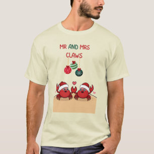 BUTTER ME UP Couple Natural Funny Crab XMAS T-Shirt