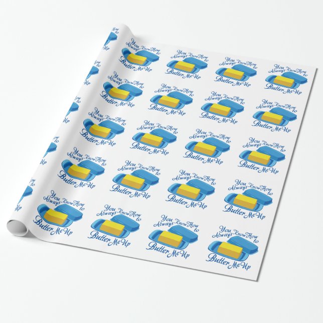 Butter Me Up Wrapping Paper (Unrolled)