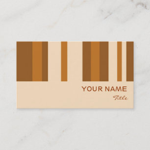 Butter Mint Stripe business card black vertical