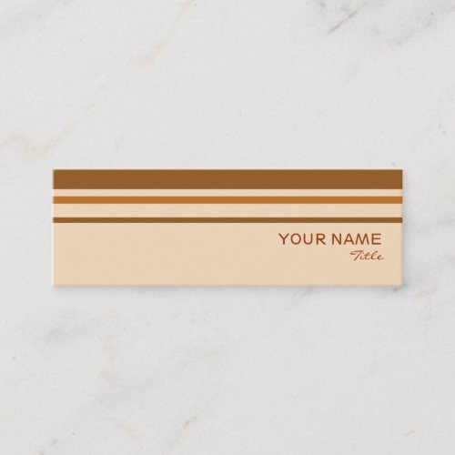 Butter Mint Stripe business card template skinny