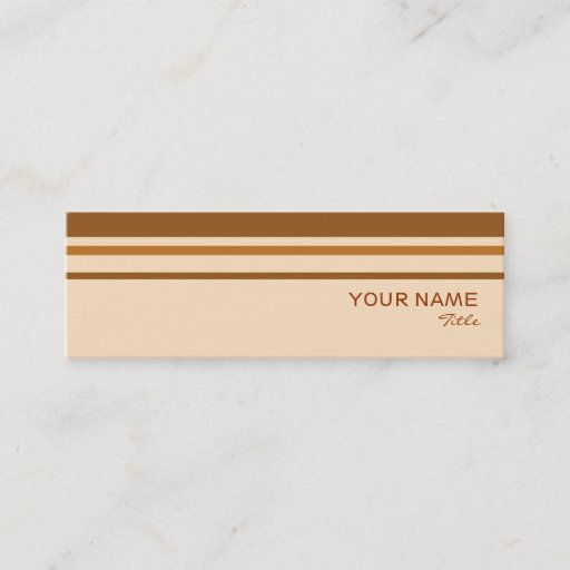 Customizable Butter Mint Stripe business card template skinny