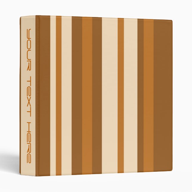 Butter Mint Stripe 'Your Text' binder long (Front/Spine)