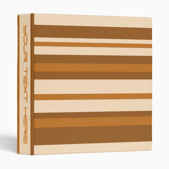 Butter Mint Stripe 'Your Text' spine binder (Front/Spine)