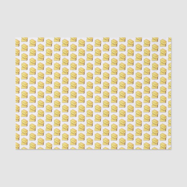 Butter Mochi Hawaii HI Hawaiian Food Dessert Tissue Paper (Front)