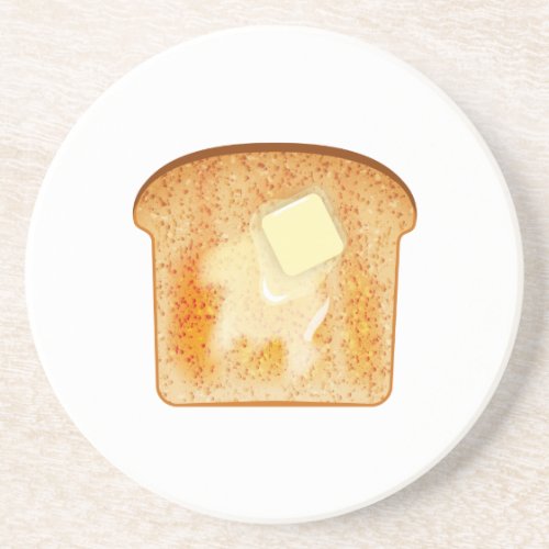 Butter on toast coaster