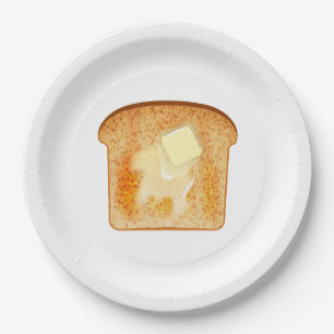 Butter on toast paper plates