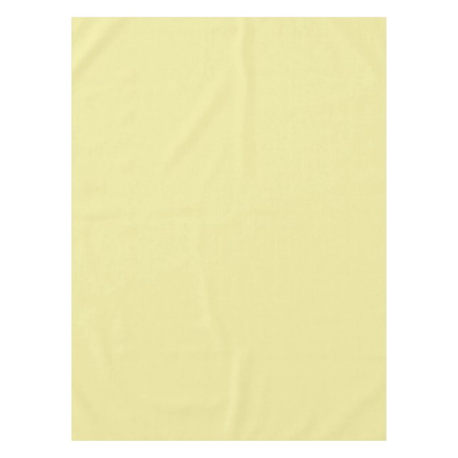 Butter Pastel Yellow Solid Color 2022 Trending Hue Tablecloth (Front)