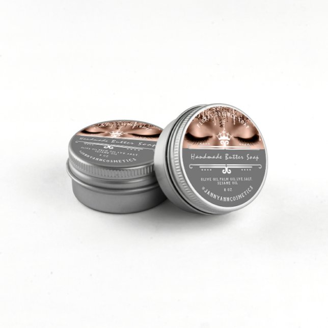 Butter Soap Cosmetics  Gray Royal Lashes Princess Classic Round Sticker (Creator Uploaded)