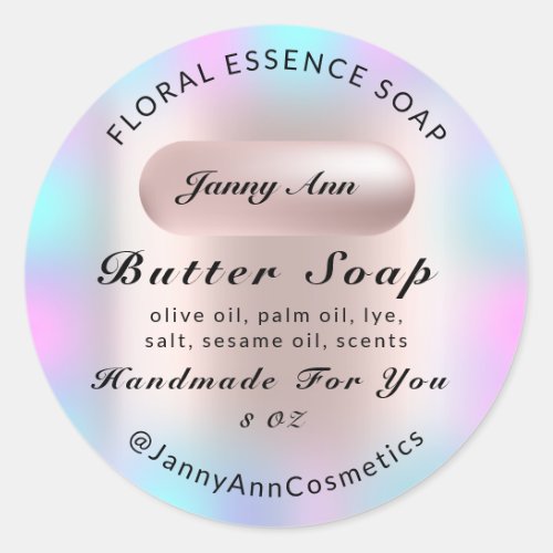 Butter Soap Cosmetics Product Handmade PinkSocial Classic Round Sticker