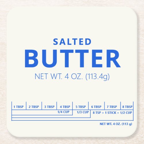 Butter  square paper coaster