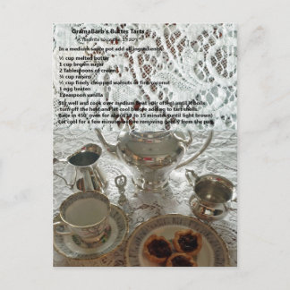 Butter Tarts Recipe Postcard