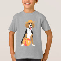 Butter The Happy Beagle Playing in The Summer T-Shirt