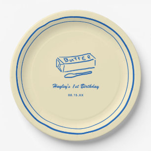 Butter Themed Yellow Butter Birthday Party  Paper Plates