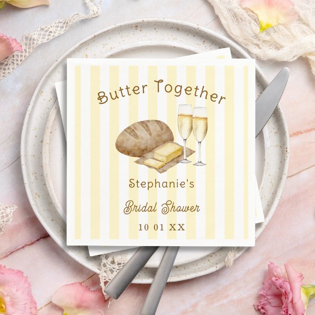 Butter Together Bread and Butter Bridal Shower Napkins (Creator Uploaded)