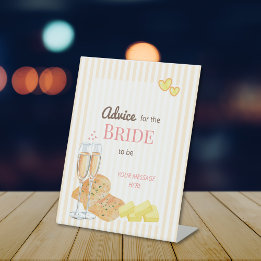 Butter Together Bridal Shower Advice For The Bride Pedestal Sign