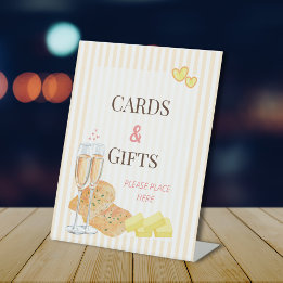 Butter Together Bridal Shower Cards & Gifts Pedestal Sign