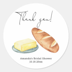 Butter Together Bridal Shower Classic Round Sticker
