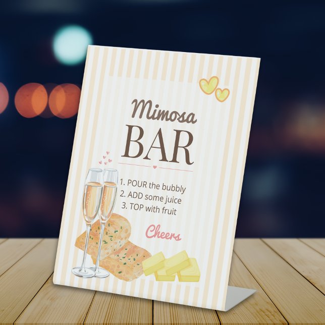 Butter Together Bridal Shower Mimosa Bar Pedestal Sign (Creator Uploaded)