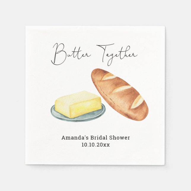 Butter Together Bridal Shower  Napkins (Front)