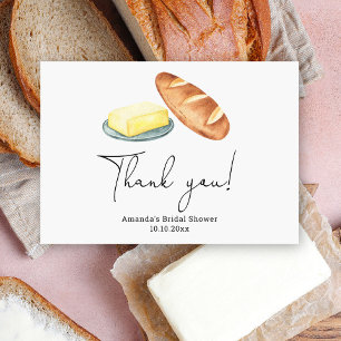 Butter Together Bridal Shower Thank you Card
