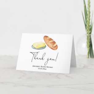 Butter Together Bridal Shower Thank you Card