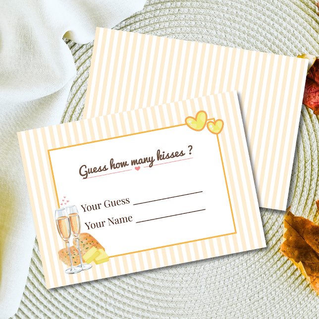 Butter Together, Guess How Many Kisses Bridal Game Enclosure Card (Creator Uploaded)