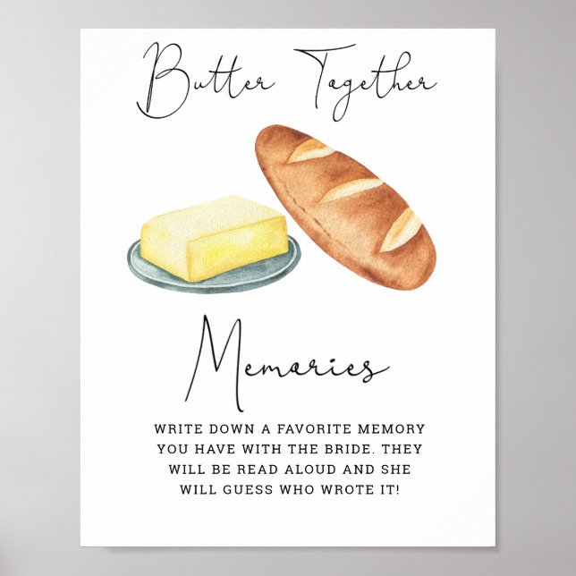 Butter Together - Memories with the bride Poster (Front)
