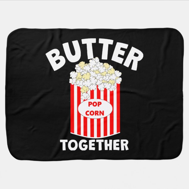 BUTTER Together Movie Popcorn Baby Blanket (Horizontal)