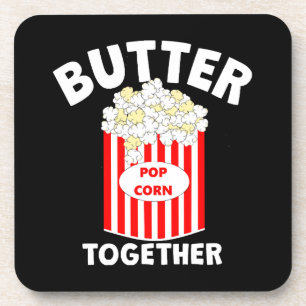 BUTTER Together Movie Popcorn Beverage Coaster