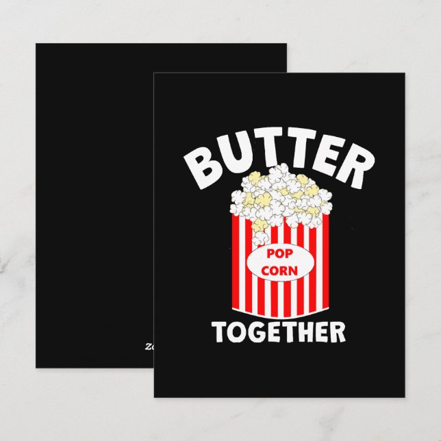 BUTTER Together Movie Popcorn Holiday Card (Front/Back)