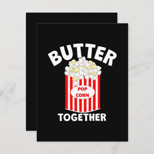 BUTTER Together Movie Popcorn RSVP Card