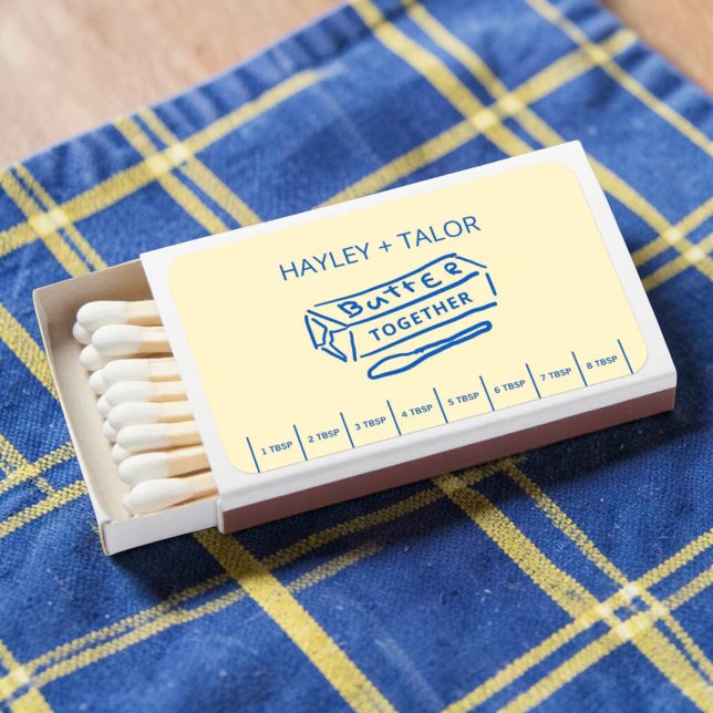 Butter Together Personalized Wedding Favors Matchboxes (Creator Uploaded)