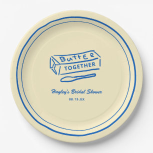Butter Together Yellow Bridal Shower Paper Plates