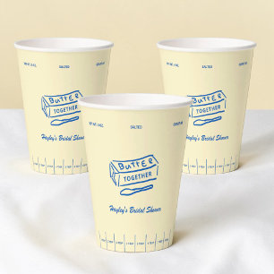 Butter Together Yellow Butter Bridal Shower Paper Cups