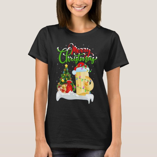 Butter   Xmas Decorations Santa Butter Christmas T-Shirt (Front)