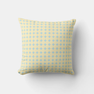 Butter Yello Dot on Blue Nursery Throw Pillow