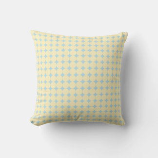 Butter Yello Dot on Blue Nursery Throw Pillow