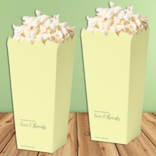 Butter Yellow and Sage Minimalist Wedding Favor Boxes