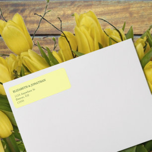 Butter Yellow and Sage Minimalist Wedding Label