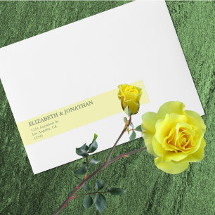 Butter Yellow and Sage Minimalist Wedding Wrap Around Address Label
