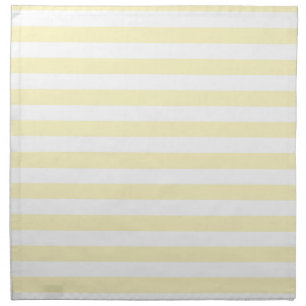 Butter Yellow and White Stripes Cloth Napkin