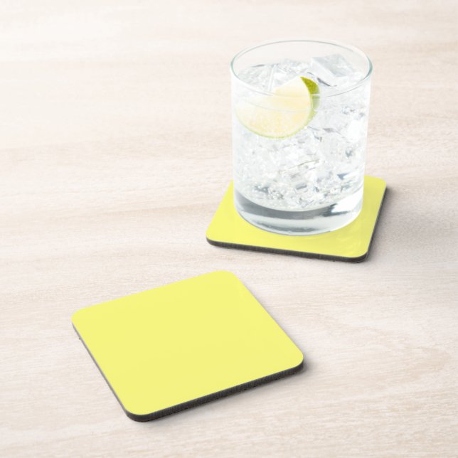 Butter Yellow Beverage Coaster (Right Side)