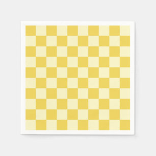 Butter Yellow Checkerboard Napkins