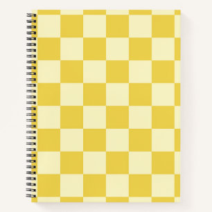 Butter Yellow Checkerboard Notebook