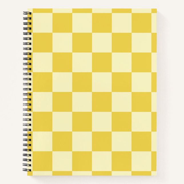 Butter Yellow Checkerboard Notebook (Front)