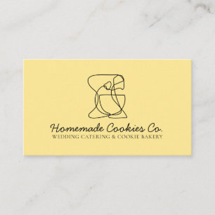 Butter Yellow Chic Simple Homemade Food Bakery Business Card