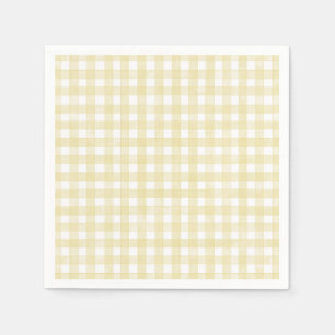 Butter Yellow Classic Gingham Napkins