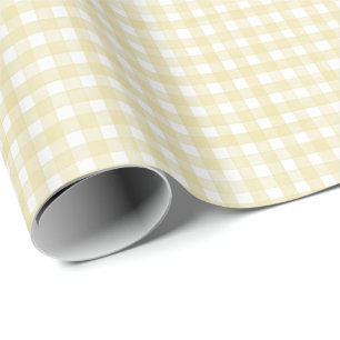 Butter Yellow Classic Gingham Wrapping Paper