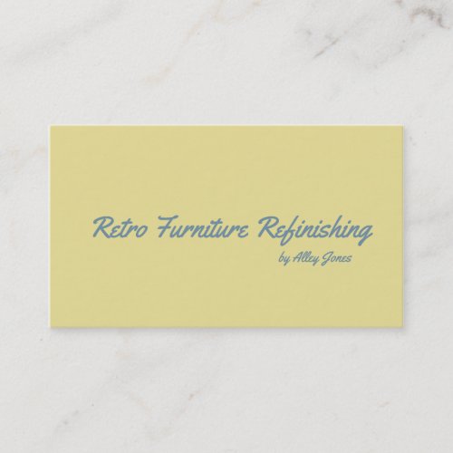 Butter Yellow Cool Retro Color Mod Refinishing Business Card